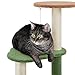 Topeakmart Cat Tree, 42in Pumpkin Cat Tower with Spring Teasing Ball and Leaf Shape Design, Cute Cat Tree with Natural Sisal Scratching Posts, Platform, Condo for Indoor Cats, Green & Brown
