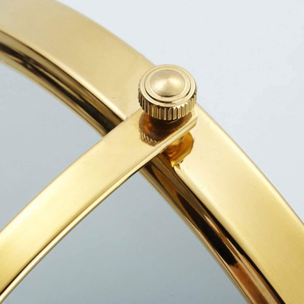 Specchio per Trucco da Parete 7x8 Pollici,Specchio ingranditore a Doppia Faccia con Rotazione a 360°,autoportante e Portatile per Trucco,rasatura e Cura del Viso.