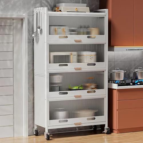 5-Tier Kitchen Storage Cabinet,Microwave Stand,Freestanding Kitch...