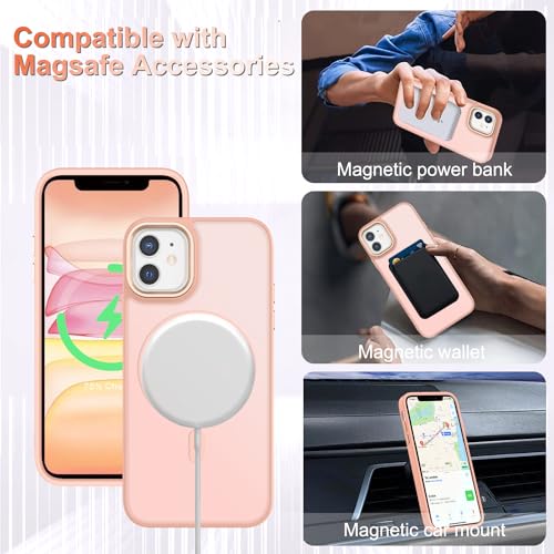 Image of YENAPOON for iPhone 11 Case, Matte Magnetic Phone Case, Pink