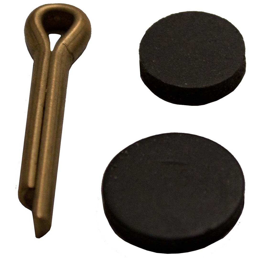 Oracstar Black 15mm 4 Ball Valve Washers and Brass 35mm Split Pin - PPW345, Black and Brass - Image 2
