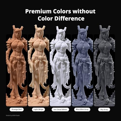 Image of ANYCUBIC 16K 3D Printer Resin, Superior Precision & Low Shrinkage 3D Resin with Matte Finish, High Hardness, Low Odor, 405nm UV Resin for LCD DLP 3D Printers (Orange Red, 1kg)