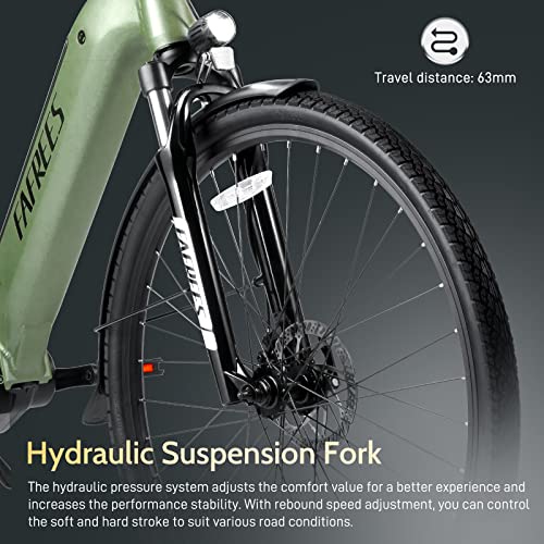 Fafrees FM9 Elektrische fiets, Elektrische Stadsfiets Voor Volwassen, 250W Bafang Midden-drive motor, 15AH / 540WH… - Afbeelding 6