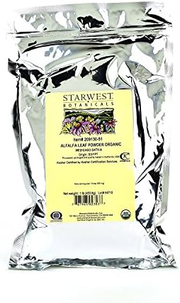 Starwest Botanicals Organic Egyptian Alfalfa Leaf Powder, 1 Pound Bulk Bag