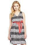 Motherhood Sash Belt Sateen Maternity Dress