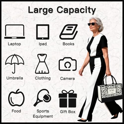 Image of 50th /60th /70th /40th /30th /80th Birthday Gifts for Women Her, Birthday Gifts Tote Bag for Mom Wife Aunt Friends