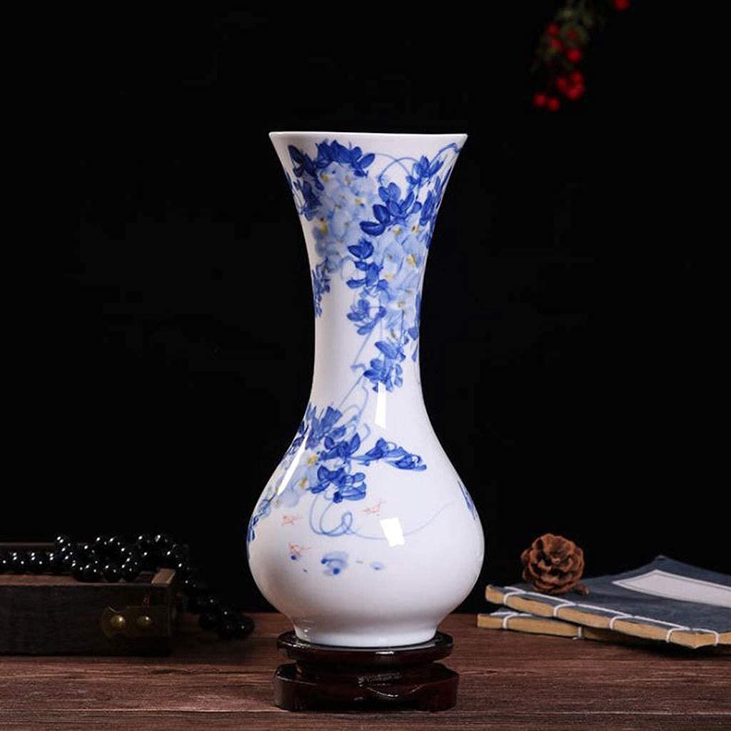 asdchZen Blue And White Vase, Chinese Vintage Ceramic Vases, Ideal Decoration For Household, Office