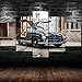 Impression sur Toile intissee 5 Parties Tableau Tableaux Decoration Murale Photo Image Artistique Photographie Graphique,tableau 5 parties 1954 Merced-Ben 300 SL Gullwing cadre,tableau xxl 200x100cm