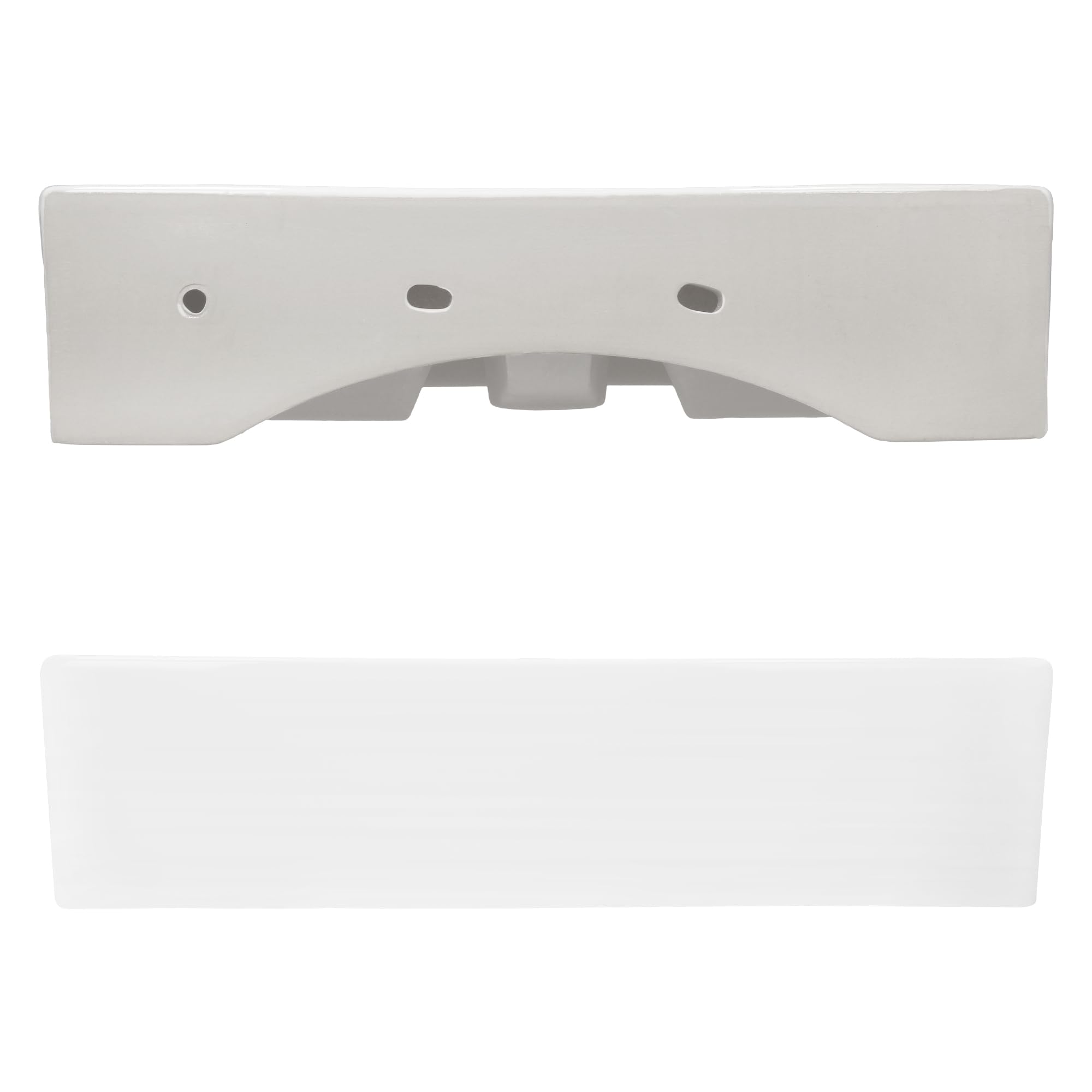 ECD Germany Vasque à Poser Lavabo Salle de Bain - en Céramique - Blanc - 515 x 360 x 130 mm - Lave-Mains Suspendu Vasque Salle de Bain Toilette - avec Trop-Plein et Trou de Robinet - Rectangulaire