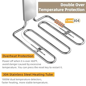 Okf deep fryer 12l 1mm thickened material 120v 1800w commercial deep fryer with basket for home use with baskets and lids safety switch overheat protection  urban country home decor