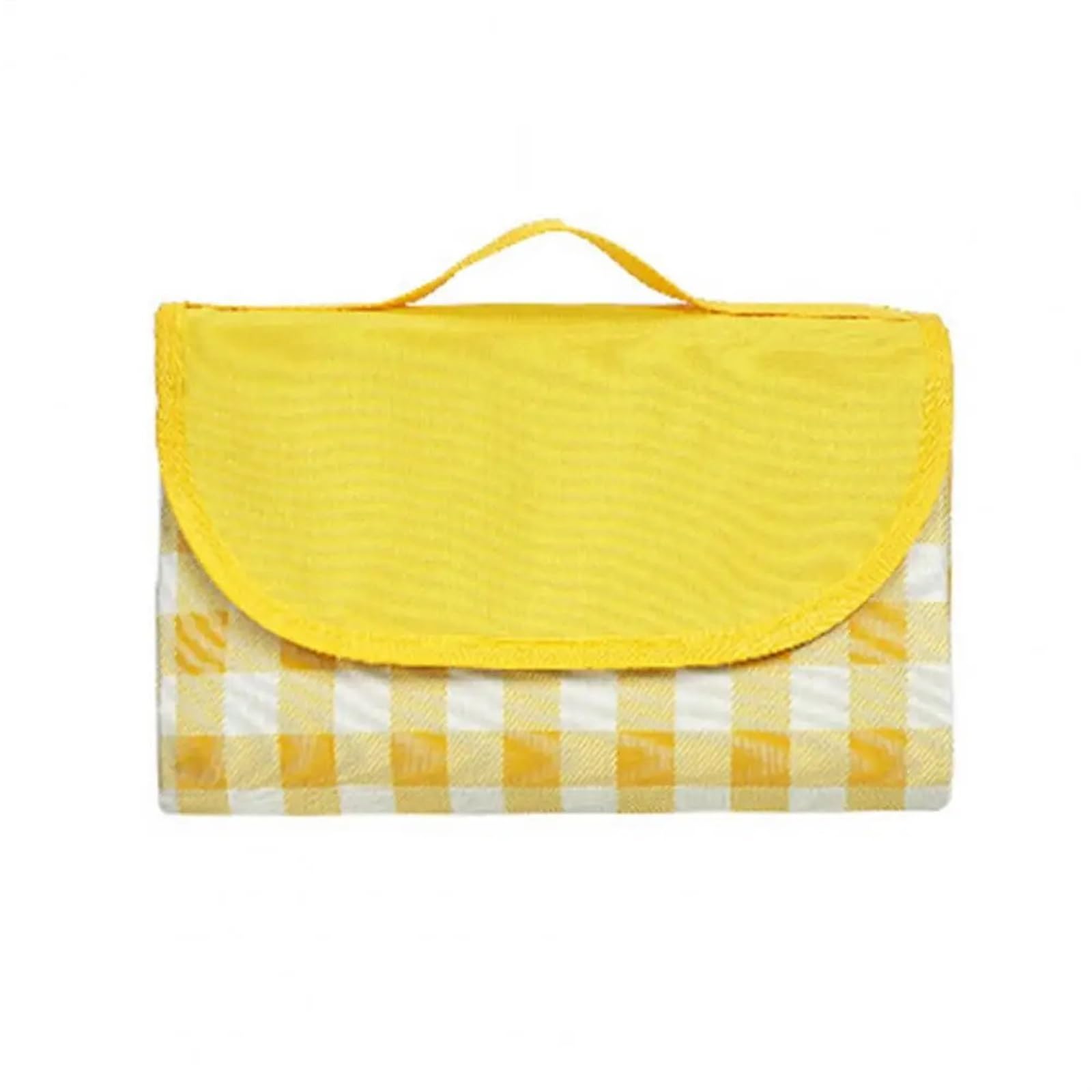 Faltbare Picknickdecken, Picknickdecke, Mehrfarbig, sanddicht, faltbar, mit Griff for Camp Beach(Gelb)