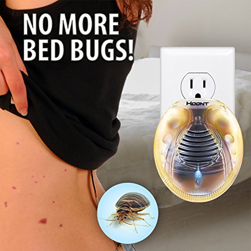Hoont Indoor Powerful Plugin Spider and Bed Bug Pest Repeller with Night Light Eliminates Bed