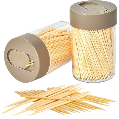 500-Count Bamboo Toothpicks, Double-Pointed Wooden Toothpicks for Cooking & Dining,