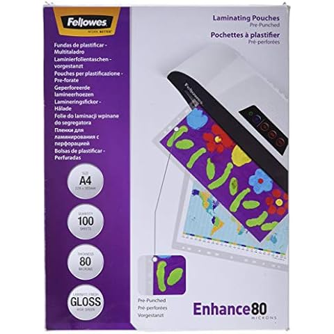 Fellowes A4 Laminating Pouches, Gloss Finish Cover