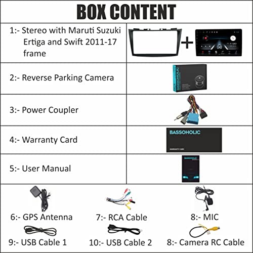 Image of 9 Inches Advanced Car Radio Receiver Android System for Maruti Swift and Ertiga (2011-16) with 2GB /32GB RAM & ROM, Full HD Display /WiFi /GPS /Steering Wheel Connectivity HD Parking Camera