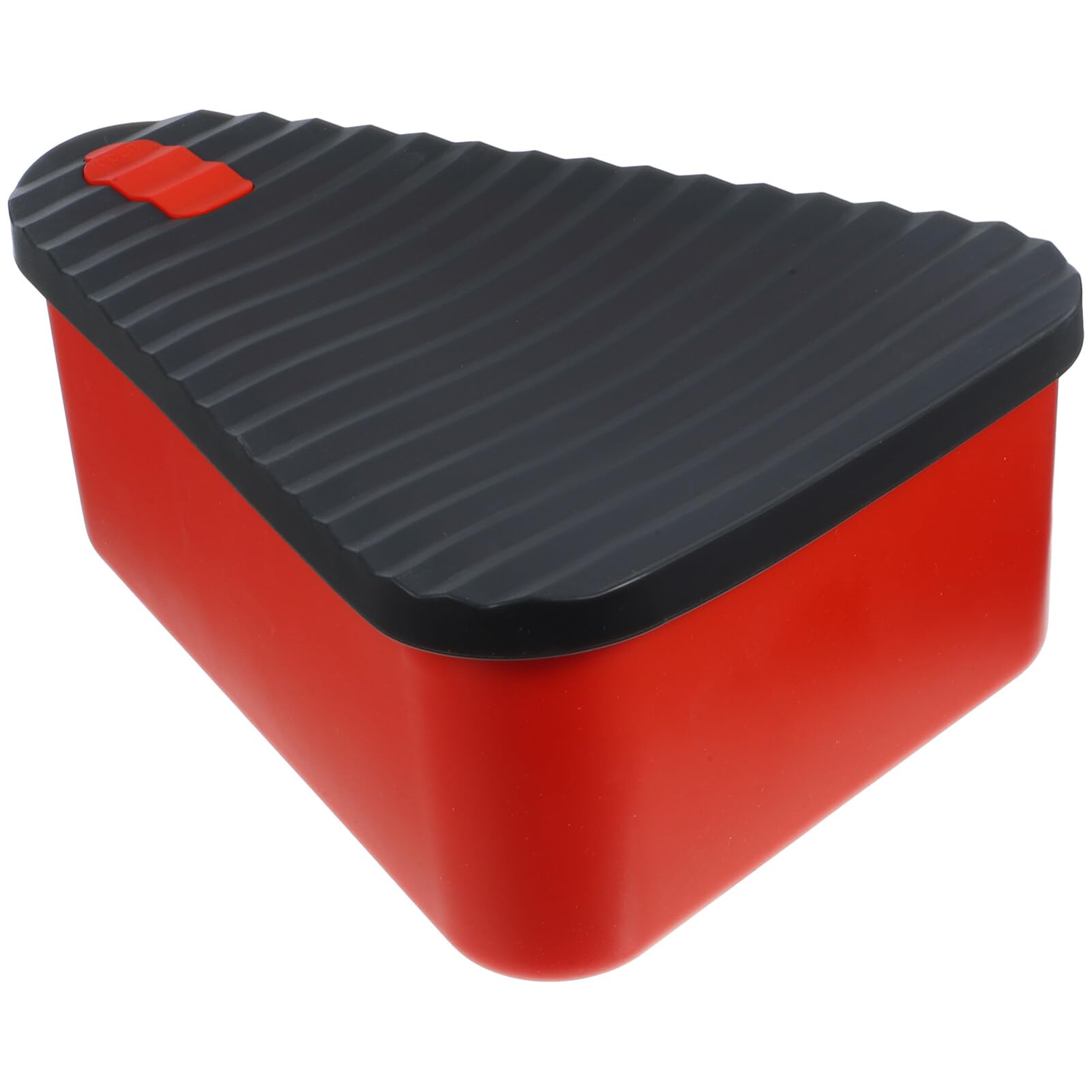 HOLIDYOYO Pizza Leftover Storage Container with Lids Tray Reusable Pizza Silicone Container Holder Pizza Pan Lunch Box Pizza Slice Container Sandwich Saver Carrying Case Red