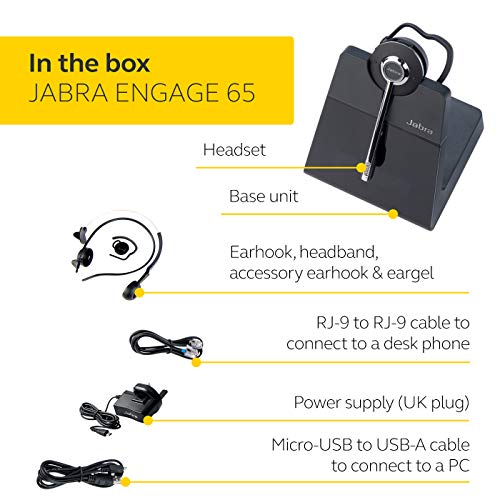 Jabra Engage 65 Convertible Monophonique crochet auricullaire – Casques audio, Noir - Les Beatles, Paul McCartney, John Lennon, RIngo Starr, George Harrison Jabra Engage 65 Convertible Monophonique crochet auricullaire - Casques audio, Noir – Image 8