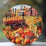 40cm/16Pollici Orologio Da Parete, Zucche abbondanti orologio da parete Silenzioso Non Ticchettio, Facile da Leggere, a Batteria, orologio da muro Decorativo per Camera da letto Soggiorno Cucina