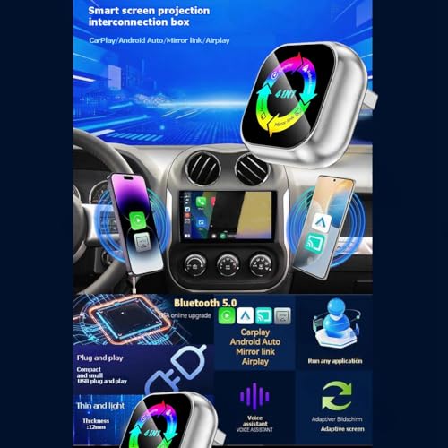 CarPlay inalámbrico dongle USB con Airplay y Mirror Link para Android Auto 4