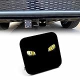 Beabes Hitch Receiver Cover Cat Eye, Golden Evil Animal Cat Tiger Eyes 2' Compatible with Trailer Hitch Tube Cover Plug Cap, Rubber Trailer Hitch Cover Towing Hitch Cover