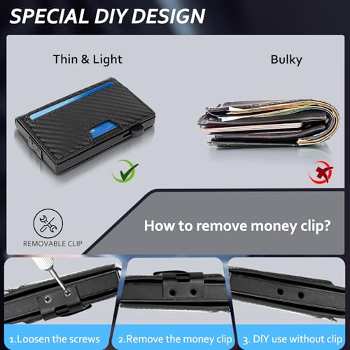 Slim Wallet for Men with Pop Up Card Holder 9-13 Cards, Bifold Minimalist Smart Wallet RFID Blocking Credit Card Holder with ID Window & Stretchable Cash Slot Compact Metal Aluminum Card Case4