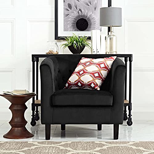 Modway Prospect Upholstered Velvet Contemporary Modern Accent Arm Chair In Black #TOP6