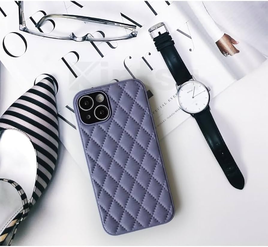Amazon.co.jp: キルティング風 レザーケース iPhone 12 Pro 用 ケース