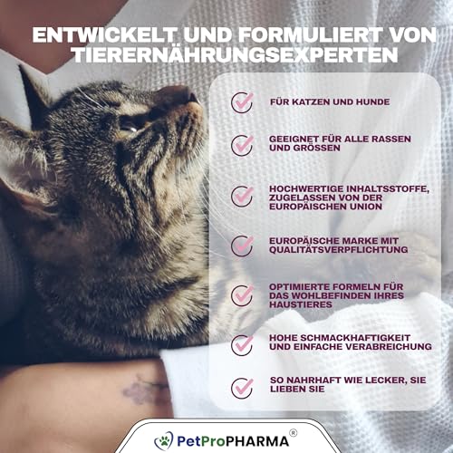 PetPro PHARMA - Probiotic Pro – Verdauungsgesundheit & Immunstärkung für Hunde & Katzen – Mit Probiotika, Präbiotika & Verdauungsenzymen – Ergänzungsfutter,120 Kautabletten, 360 g.