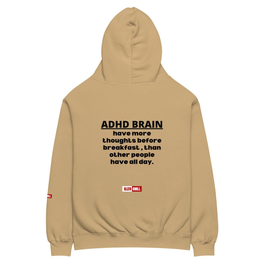 ADHD bluza oversize z kapturem duma świadomość prezent dorosli z ADHD