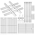Criditpid Grill Replacement Parts for Charbroil Performance 5 Burner 463448021 463455021 463450022 463451022 463459021 463458021, Grill Grates, Heat Plates, Burners and Igniter for Charbroil Gas Grill