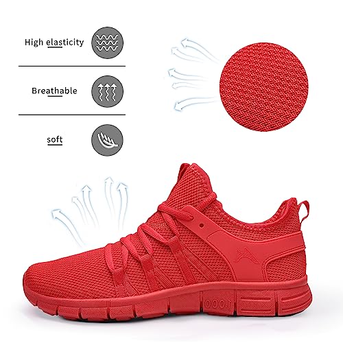 Image of INZCOU Running Shoes Lightweight Tennis Shoes Non Slip Gym Workout Shoes Breathable Mesh Walking Sneakers