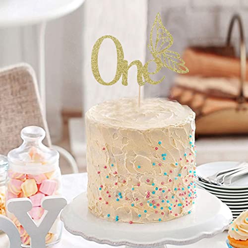 One Butterfly Cake Topper With 1St Birthday - First Birthday For Party Decor, Butterfly Cake Smash, Photo Props For Baby Showers #TOP3