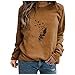 Pullover Damen Herbst Einfarbig Weihnachtspullover Casual Elegant Sweatshirt Gefüttert Dicker Sweater Frauen Teenager Mädchen Streetwear Vintage Julfest Kleidung Weihnachtskleid Oben