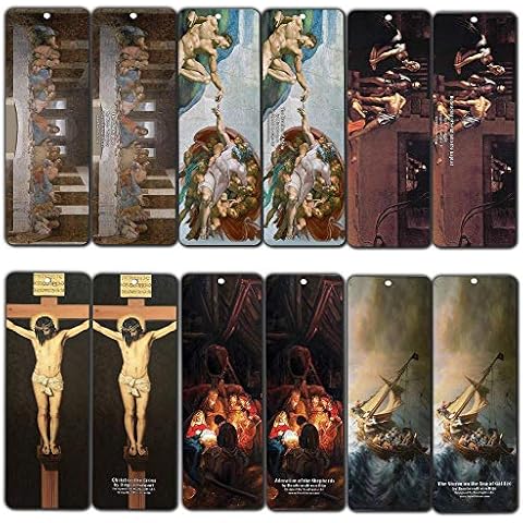 NewEights Famous Christianity Clasisic Art Paintings Bookmarks (30-Pack) – Daily Motivational and Encouragement Card Collection Set – Meaningful Gifts for Church Cover