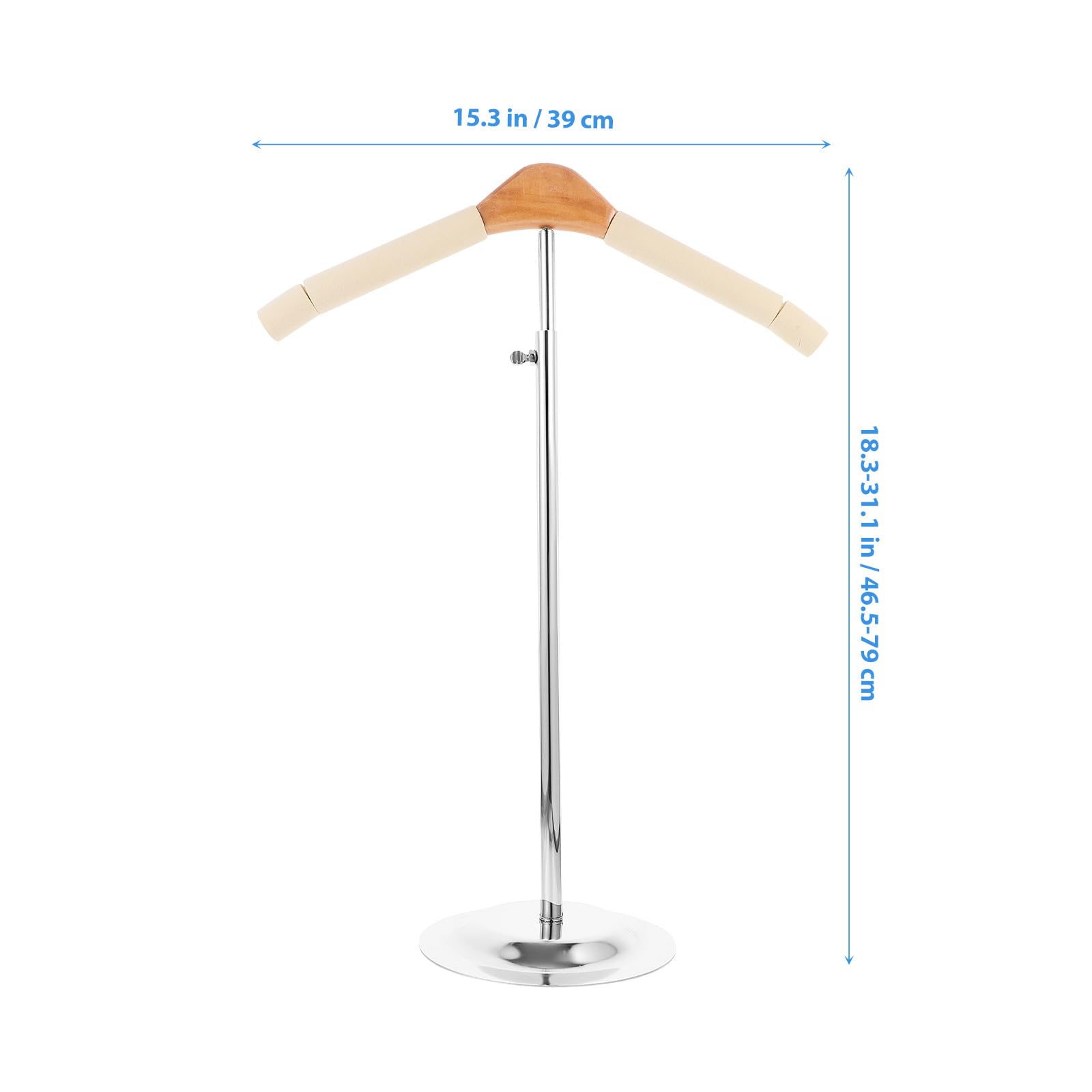 SHINEOFI Präsentationsständer von 46,5-79cm T-shirt Verstellbarer aus Edelstahl mit Verstellbarer Höhe Tragbarer Kleiderständer für Kleidung im Einzelhandel