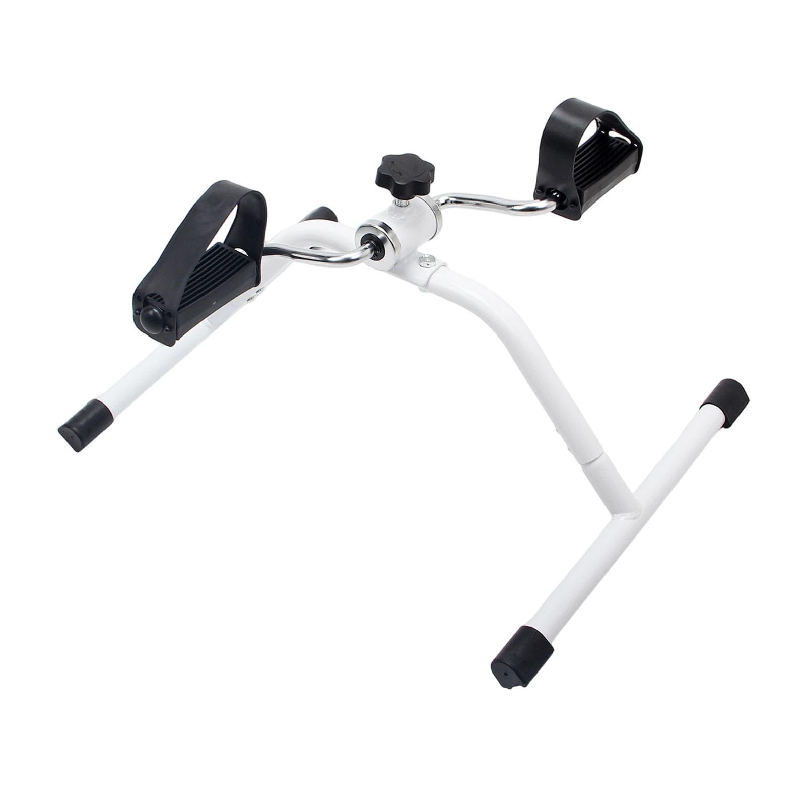 mini exercise bike sitting down cardio step machine for office indoor sports white