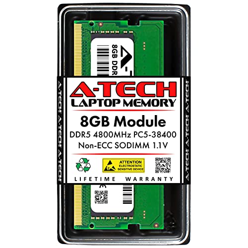 Image of A-Tech 8GB RAM for Dell Precision 3260 Compact | DDR5 4800MHz SO-DIMM PC5-38400 262-Pin Non-ECC Memory Upgrade Module