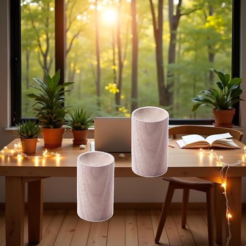 2Pcs Walnut Wood Essential Oil Diffuser, Wooden Aromatherapy Round Office Home Car Diffuser, Small Wooden Diffuser for Essential Oils Aromatherapy Diffusers, Health and Household - Image 4