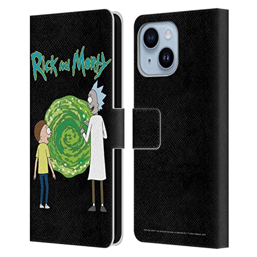 Étui Rick and Morty iPhone 14 Plus en cuir avec graphismes Saison 5