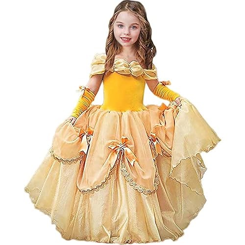Disfraz completo princesa Bella para niñas 6-7 años miniatura 1