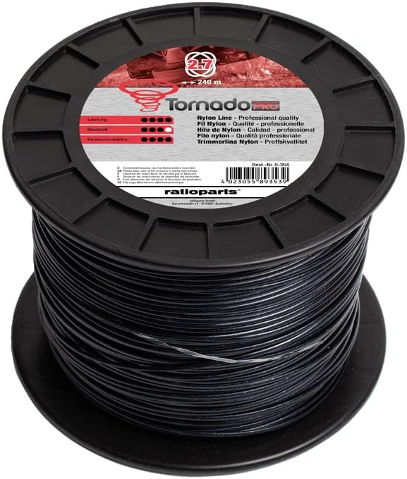 Ratioparts Tornado Copolymer Trimmer Line 2.7 mm 240 m Twisted Nylon Thread