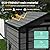 UDPATIO Outdoor Resin Storage Shed 6x4 FT, Plastic Garden Shed for Bike, Garbage Can, Tool, Outside Sheds with Lockable Door for Backyard, Patio, Lawn, Dark Grey