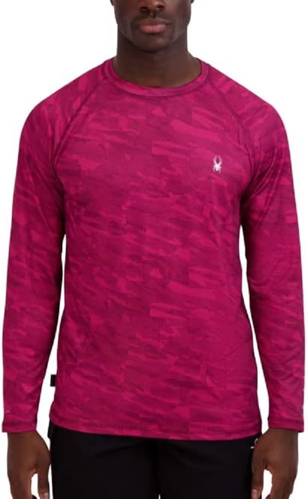 Spyder Men's Long Sleeve Rashguard – Quick-Dry Swim Shirt Sun Protection, Performance Long Sleeve Top