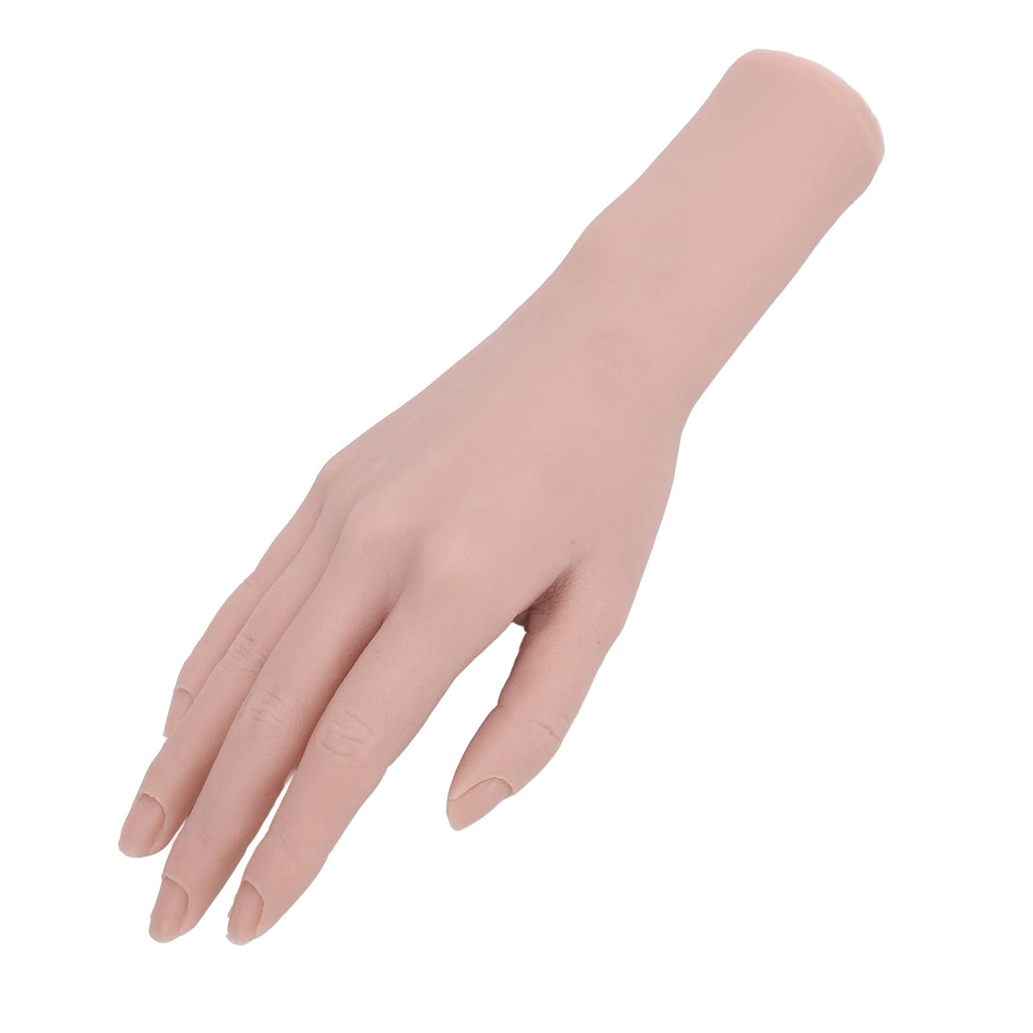 Silicone Female Hand Model, Lifelike Flexible Bendable Washable Reusable Mannequin for Nail Practice, Practice Hand for Acrylic Nails with Bendable Fingers for Nail Art Painting