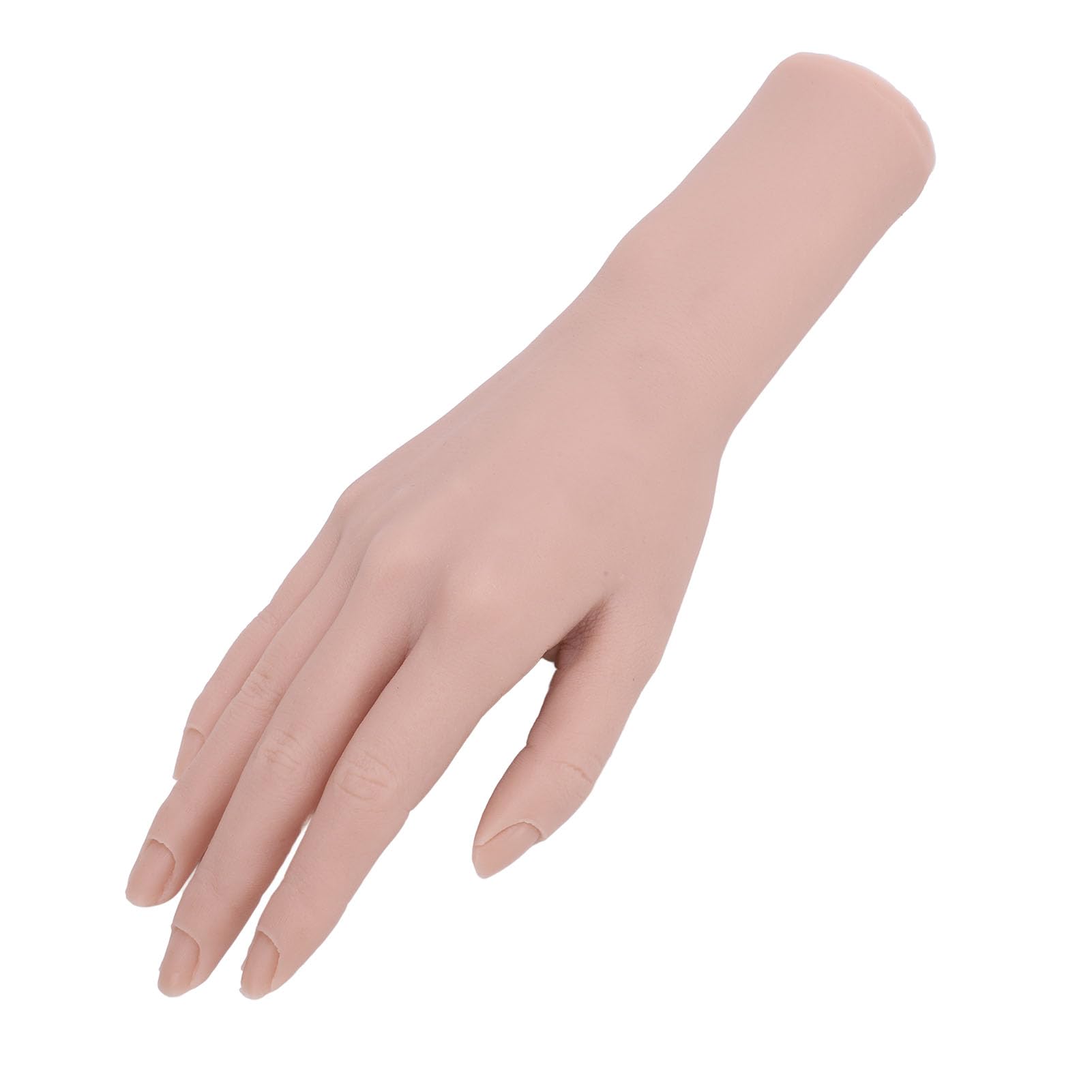 TOPINCN Biegbares Weibliches Handmodell aus Silikon für die Nail-Art-Übung, Wiederverwendbares Display-Handmodell, Weiche Trainingshand für Maniküre-Anfänger
