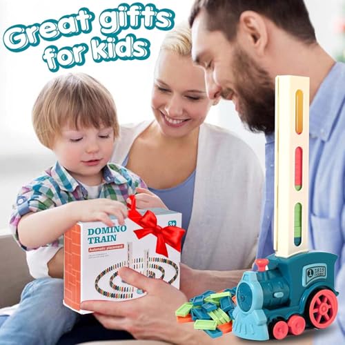 Juego de dominó tren con 200 piezas para niños miniatura 6