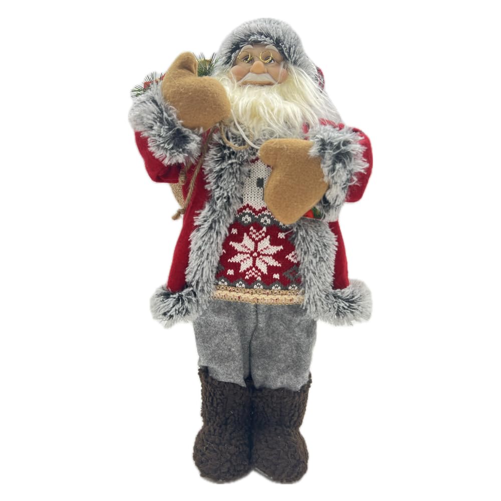 Père Noël d'intérieur 45 cm Imma 581006 rouge figurine de table pour fêtes
