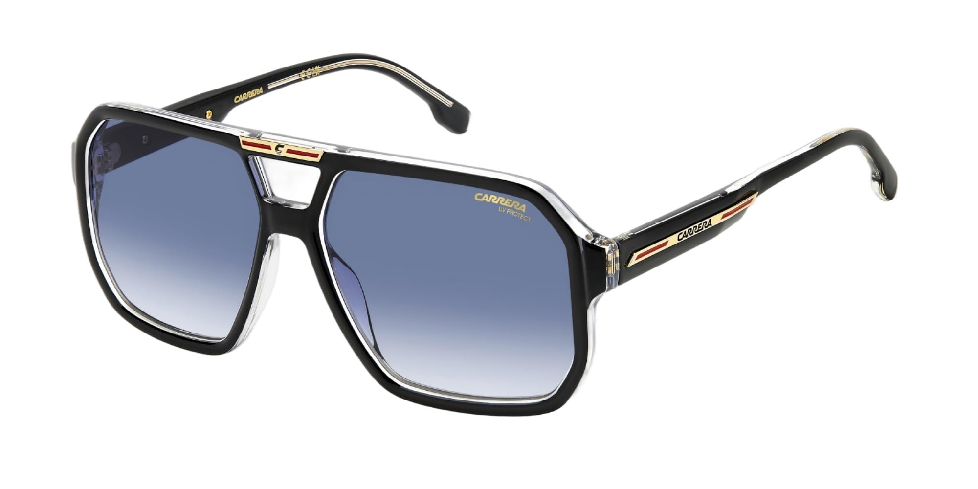 Carrera Men's Blue Victory C 01/S Ei7/8 Man Sunglasses Bio Polyamide Squared Normal Shaded