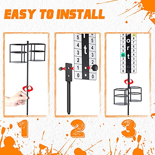 Focusport Cornhole Scoreboard With Drink Holder, Metal Magnetic Score Keeper With Drinkholder Stake And Powerful Magnet, Hold Your Phone And Drinks, Keep Track Of Score For Outdoor Game (1 Pack) #TOP6