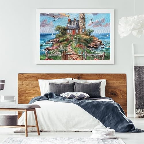 Rompecabezas para adultos de 1000 piezas: entrena tu mente con el paisaje marino de 38x26 cm 7